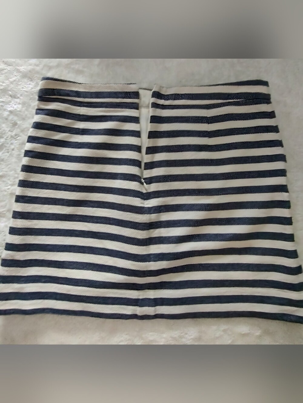 J.Crew Navy White Striped Wrap Mini Skirt Size 6 Like New - Picture 3 of 5